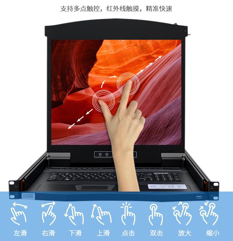 AE-1908T支持多點觸屏，不同觸摸手勢解讀